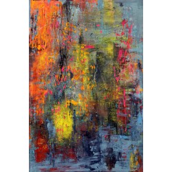 Entropic gravity - Risipiri - pictură în ulei pe pânză, artist Cristina Marian